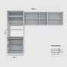 Cozinha Modulada 3 Peças 1 Torre Microondas 2 Aéreos Arizona CabeCasa MadeiraOriginals - 3