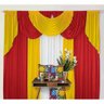 Cortina Varão Duplo Malha 3,00M X 2,60M Vermelho Amarelo - 1