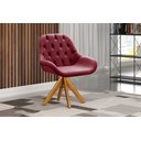 Ver imagem 1 de Poltrona Giratória de Madeira Cadeira Decorativa Sala, Escritório, Recepção Lua