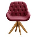 Ver imagem 4 de Poltrona Giratória de Madeira Cadeira Decorativa Sala, Escritório, Recepção Lua