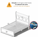 Ver imagem 6 de Cama Nathalia 1,60 Madeira Maciça Marrom/Mogno Mel