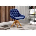 Ver imagem 1 de Poltrona Giratória de Madeira Cadeira Decorativa Sala, Escritório, Recepção Lua