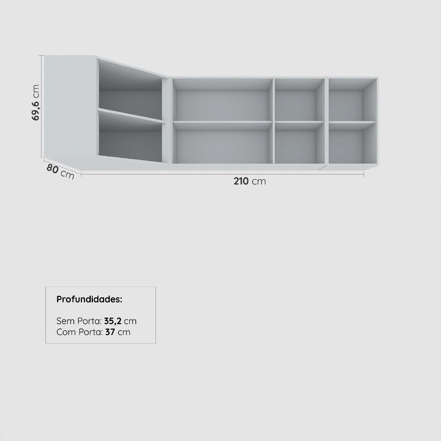 Cozinha Modulada 3 Peças 3 Aéreos Arizona Cabecasa Madeiramadeira - 3