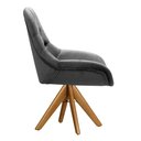 Ver imagem 5 de Poltrona Giratória de Madeira Cadeira Decorativa Sala, Escritório, Recepção Lua