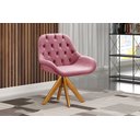 Ver imagem 1 de Poltrona Giratória de Madeira Cadeira Decorativa Sala, Escritório, Recepção Lua