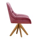 Ver imagem 5 de Poltrona Giratória de Madeira Cadeira Decorativa Sala, Escritório, Recepção Lua Rosa