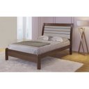 Ver imagem 1 de Cama Casal 100% MDF Plus 125cm x 150cm Jaspe Marrom/Castanho/Off White