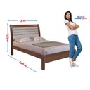 Ver imagem 3 de Cama Casal 100% MDF Plus 125cm x 150cm Jaspe Marrom/Castanho/Off White