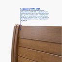 Ver imagem 5 de Cama Casal 100% MDF Plus 125cm x 150cm Jaspe Marrom/Castanho/Off White
