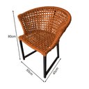 Ver imagem 5 de Kit 2 Cadeiras de Jantar Corda Naútica Salinas Area Externa Base Alumínio Preto - Terracota