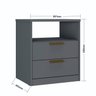 Mesa de Cabeceira Divino 2 Gavetas 100% Mdf - 3