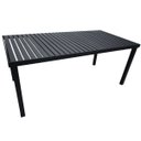 Ver imagem 1 de Mesa Retangular de Alumínio Tampo Ripado 2,00x90cm Jardim Jantar