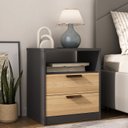 Ver imagem 1 de Mesa de Cabeceira Divino 2 Gavetas 100% Mdf