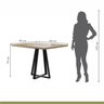 Conjunto Sala de Jantar Mesa Tampo Mdf 90x90cm com 4 Cadeiras - 5