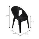 Ver imagem 4 de Cadeira Polipropileno para Sala de Jantar Drop Bege/Fendi