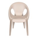 Ver imagem 3 de Cadeira Polipropileno para Sala de Jantar Drop Bege/Fendi