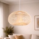 Ver imagem 1 de Pendente em Fibra Rattan Natural 44cm Quarto Briss FIB07