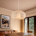 Ver imagem 3 de Pendente em Fibra Rattan Natural 44cm Quarto Briss FIB07