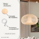 Ver imagem 6 de Pendente em Fibra Rattan Natural 44cm Quarto Briss FIB07