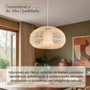 Ver imagem 4 de Pendente em Fibra Rattan Natural 44cm Quarto Briss FIB07