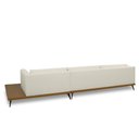 Ver imagem 6 de Sofá Sala de Estar Living Design Moderno 350cm Mesa Lateral Pés de Ferro Manacor Linho e Pu Bege/car