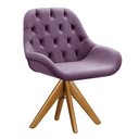 Ver imagem 2 de Poltrona Giratória de Madeira Cadeira Decorativa Sala, Escritório, Recepção Lua Roxo