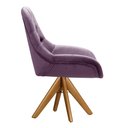 Ver imagem 5 de Poltrona Giratória de Madeira Cadeira Decorativa Sala, Escritório, Recepção Lua Roxo