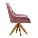 Ver imagem 5 de Poltrona Giratória de Madeira Cadeira Decorativa Sala, Escritório, Recepção Lua Rosa Rose