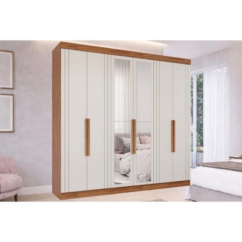 Guarda Roupa 6 Portas 2 Esp 6g Cecilia Panan Cinamomo