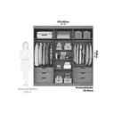 Ver imagem 3 de Guarda Roupa 6 Portas 2 Esp 6g Cecilia Panan Cinamomo