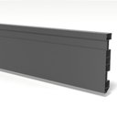 Ver imagem 1 de Kit Rodapé de PVC 10 Barras Frisadas de 10CMX15MMX2,40m com 24 Metros Lineares Permatti Cinza/Escuro