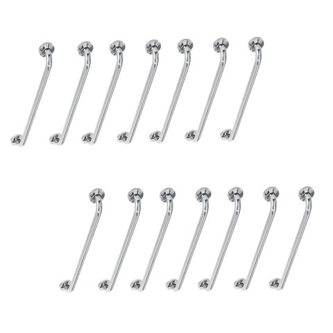 Alça de Apoio Barra 80cm Inox Kit 14 Unidades Idoso Cadeirante Deficiente Acessibilidade Banheiro Bo