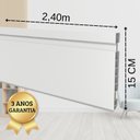 Ver imagem 5 de Kit Rodapé de PVC 10 Barras Frisadas de 15CMX15MMX2,40m com 24 Metros Lineares Permatti Cinza/Escuro