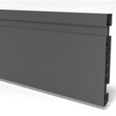 Ver imagem 1 de Kit Rodapé de PVC 10 Barras Frisadas de 15CMX15MMX2,40m com 24 Metros Lineares Permatti Cinza/Escuro