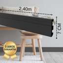 Ver imagem 5 de Kit Rodapé de PVC 10 Barras com Canaletas de 7CMX15MMX2,40m com 24m Lineares Preto Permatti