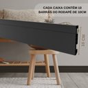Ver imagem 4 de Kit Rodapé de PVC 10 Barras com Canaletas de 10CMX15MMX2,40m com 24m Lineares Preto Permatti