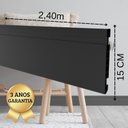 Ver imagem 5 de Kit Rodapé de PVC 10 Barras com Canaletas de 15CMX15MMX2,40m com 24m Lineares Preto Permatti