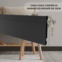 Ver imagem 6 de Kit Rodapé de PVC 10 Barras com Canaletas de 15CMX15MMX2,40m com 24m Lineares Preto Permatti