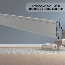 Kit Rodapé de Pvc 10 Barras Frisadas de 7cmx15mmx2,40m Com 24 Metros Lineares Permatti	 - 5