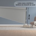 Ver imagem 6 de Kit Rodapé de Pvc 10 Barras Frisadas de 15cmx15mmx2,40m com 24 Metros Lineares Permatti