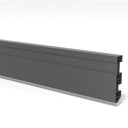 Ver imagem 1 de Kit Rodapé de PVC 10 Barras Frisadas de 7CMX15MMX2,40m com 24m Lineares Cinza/Escuro Permatti