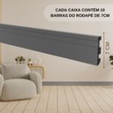 Ver imagem 6 de Kit Rodapé de PVC 10 Barras Frisadas de 7CMX15MMX2,40m com 24m Lineares Cinza/Escuro Permatti