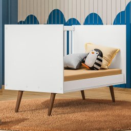 Berço Americano Mini Cama Retrô Q Encanto Branco - Qmovi - 6