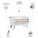 Ver imagem 3 de Berço Americano Mini Cama Retrô Q Encanto Branco - Qmovi