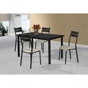 Ver imagem 4 de Conjunto Mesa Jasmim 1,20x0,80 Mdp C/4 Cadeiras Titanium Tampo Preto Tubo Preto