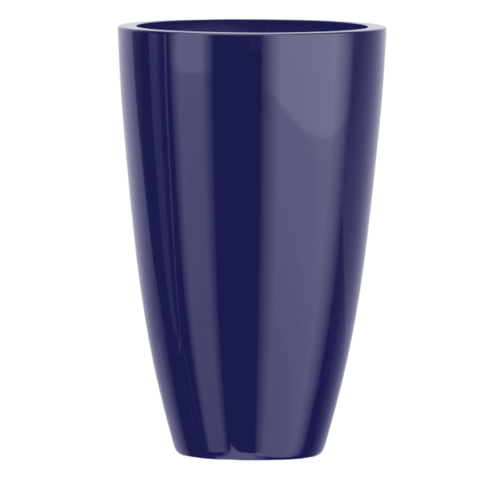 Vaso de Fibra de Vidro Roma m 70cm Brilhantes e Foscos Decorativo Azul Noturno