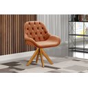 Ver imagem 1 de Poltrona Giratória de Madeira Cadeira Decorativa Sala, Escritório, Recepção Lua