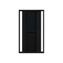 Ver imagem 3 de Porta Balcão de Alumínio Preto 3 Folhas 210x150 com Fechadura Linha 25