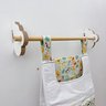 Porta Fraldas Varão Nuvem Tecido Animais Decorativo 60cm:safari - 4