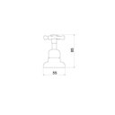 Ver imagem 2 de Kit 2 Acabamentos para Registro Tetra C 24 1/2'' 3/4'' e 1'' Pet Meber Metais Cinza/Cromado